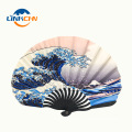 Custom Cartoon Logo Printing Bamboo Paper Hand Fan